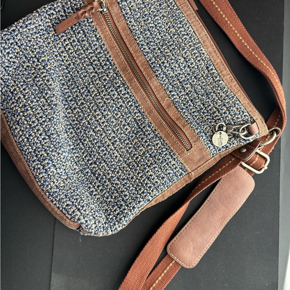 The Sak Brown and Blue Crossbody Bag